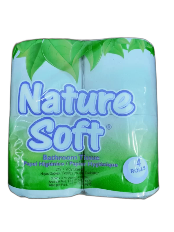 Nature Soft Bathroom Tissues - 4 rolls X 12 Units