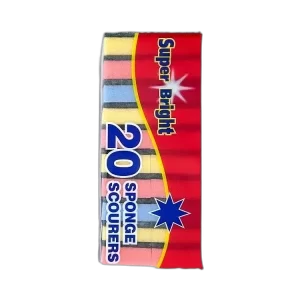 Super Bright 20 Sponge Scourers X 12 units
