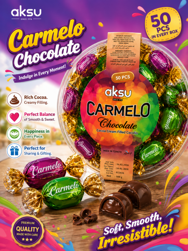 Aksu Carmelo 50 Pieces - 500 grams X 16 units