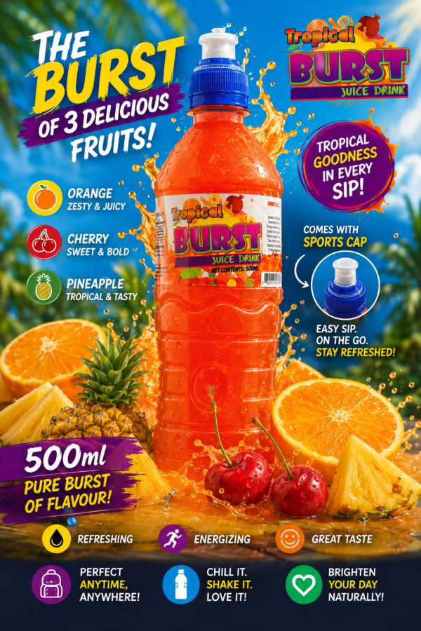 Burst Tropical Juice Drink 500 ml X 24 units
