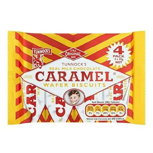 Tunnocks Caramel 4 bars X 30 grams X 44 units