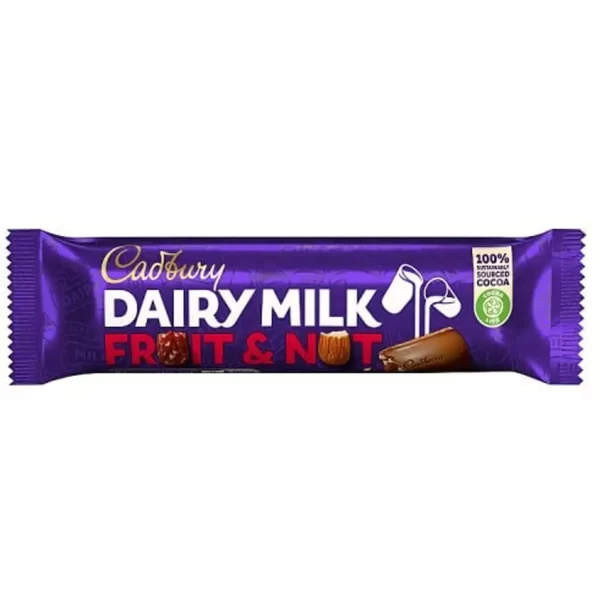 Cadbury Dairy Milk Fruit & Nut 49 grams X 48 units