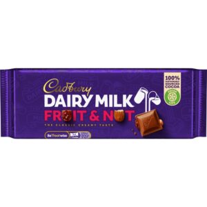 Cadbury Dairy Milk Fruit & Nut 180 grams X 15 units