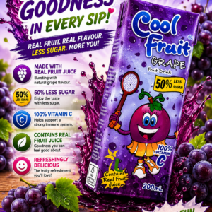 Cool fruit Juice - Grape - 200 ml X 24 units
