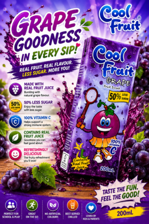 Cool fruit Juice - Grape - 200 ml X 24 units