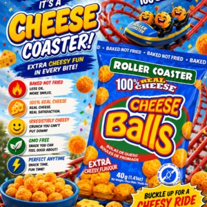 Roller Coaster Real Cheese Balls 40 grams X 12 units  X 4 packs
