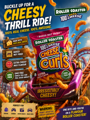 RC Cheese Curls Roller Coaster Cheese Curls 35 grams X 12 units X 4 packs