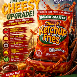 Roller Coaster Cheesy Ketchup Fries 35 grams X 12 units  X 4 packs