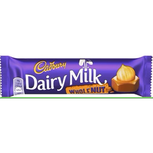 Cadbury Dairy Milk Wholenut 49 grams X 48 units