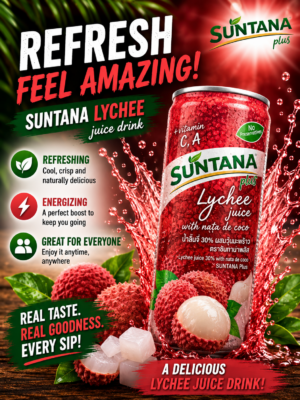 Suntana Juice - Lychee 250ml X 24 Tins