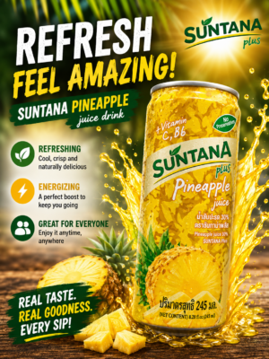 Suntana Juice - Pineapple 250ml X 24 Tins
