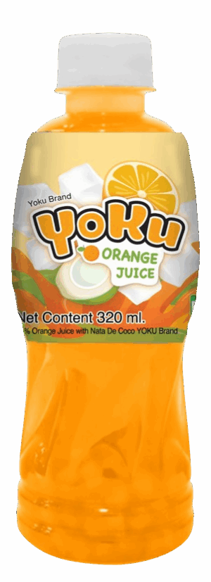 Yoku Fruit Juice with Coconut - Orange 320ml X 24 Bottles