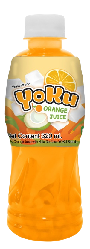 Yoku Fruit Juice with Coconut - Orange 320ml X 24 Bottles
