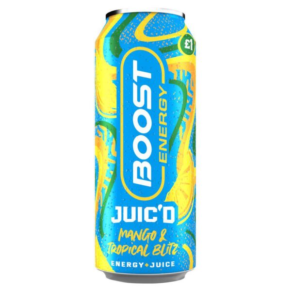 Boost Energy - Mango Tropical Bliz 500ml X 12 Tins