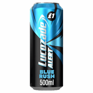 Lucozade Alert Blue Rush 500ml X 12 Tins