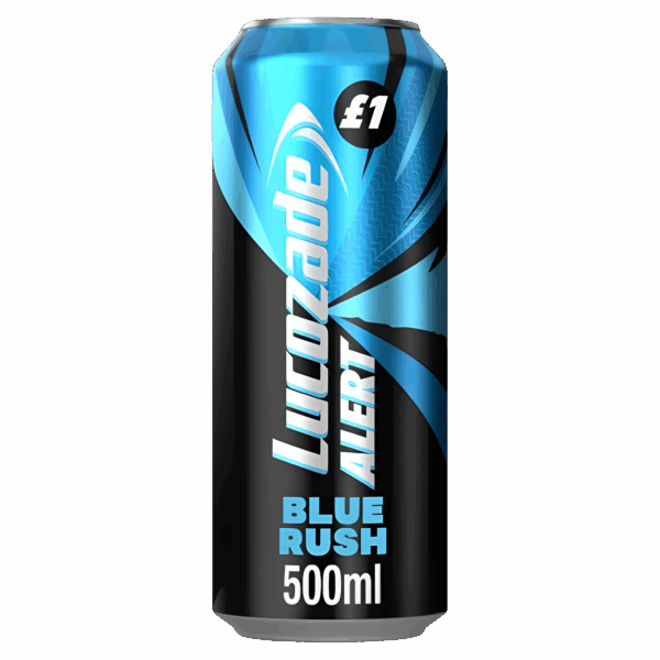 Lucozade Alert Blue Rush 500ml X 12 Tins