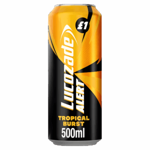Lucozade Alert Tropical Burst 500ml X 12 Tins