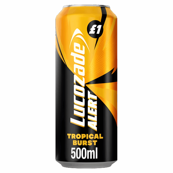 Lucozade Alert Tropical Burst 500ml X 12 Tins