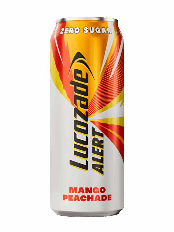 Lucozade Alert Mango Peachade 500ml X 12 Tins