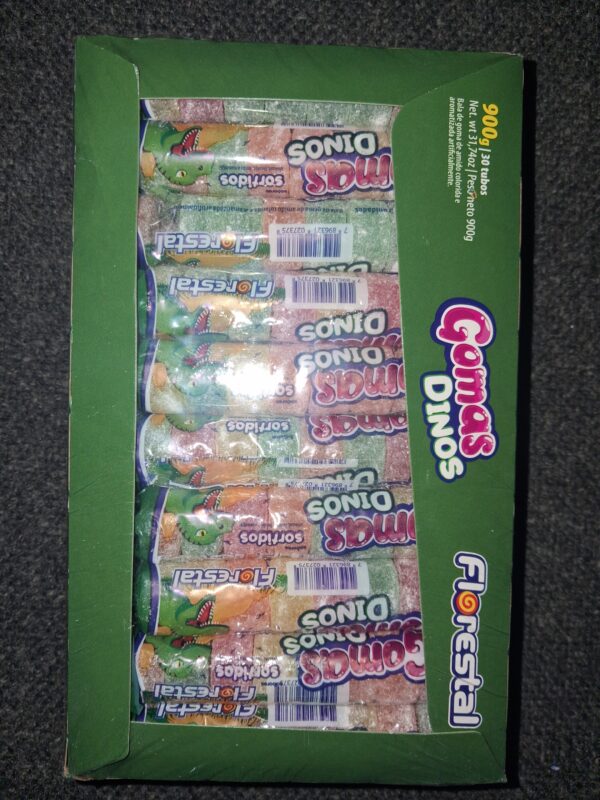 Florestal Gomeas Tube Jelly Candy - Dinos - 30gx30x12