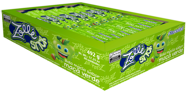 Florestal Zolle Chew Stick - Green Apple - 40pcs