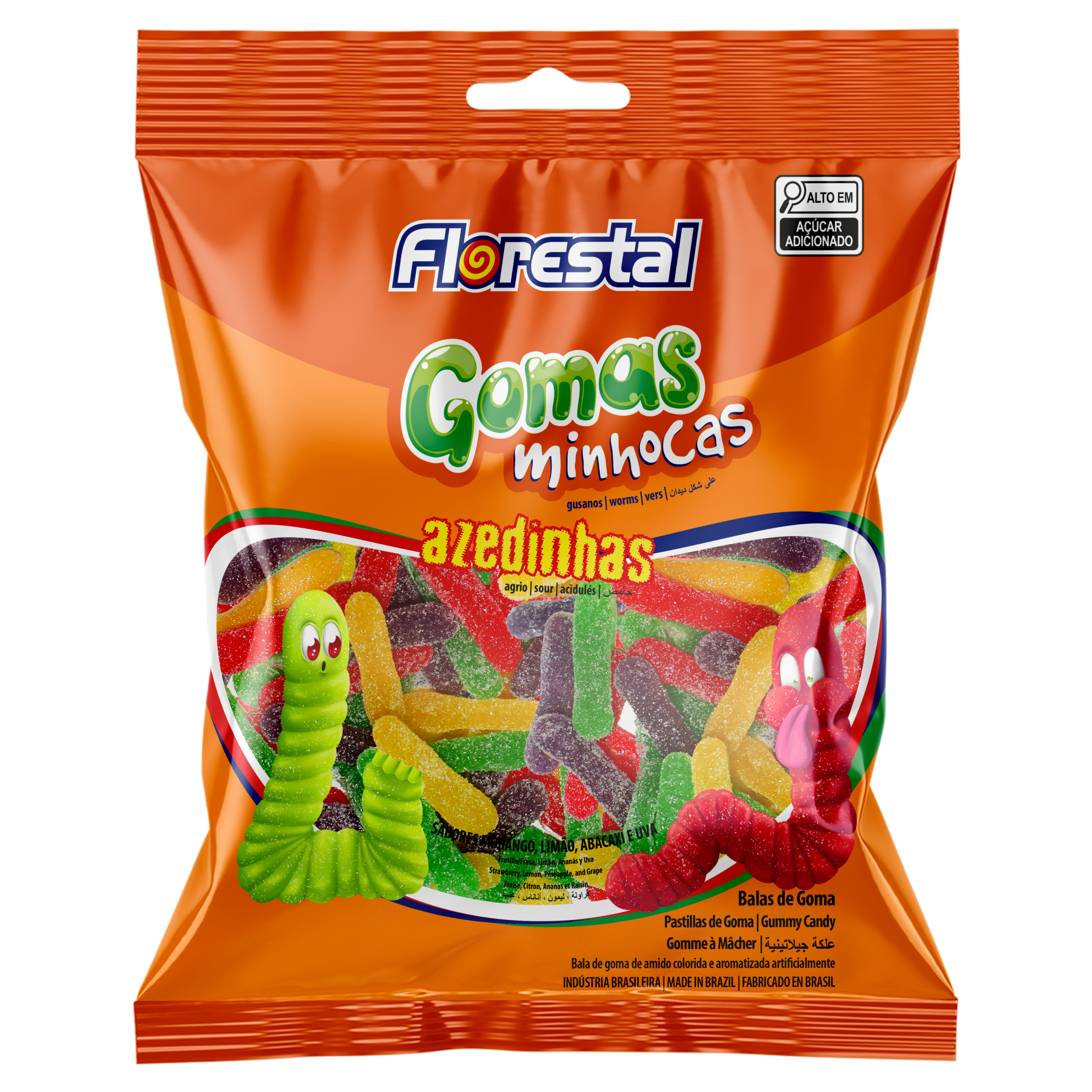 Florestal Goams Jelly Candy - Sour Worms - 150gx36