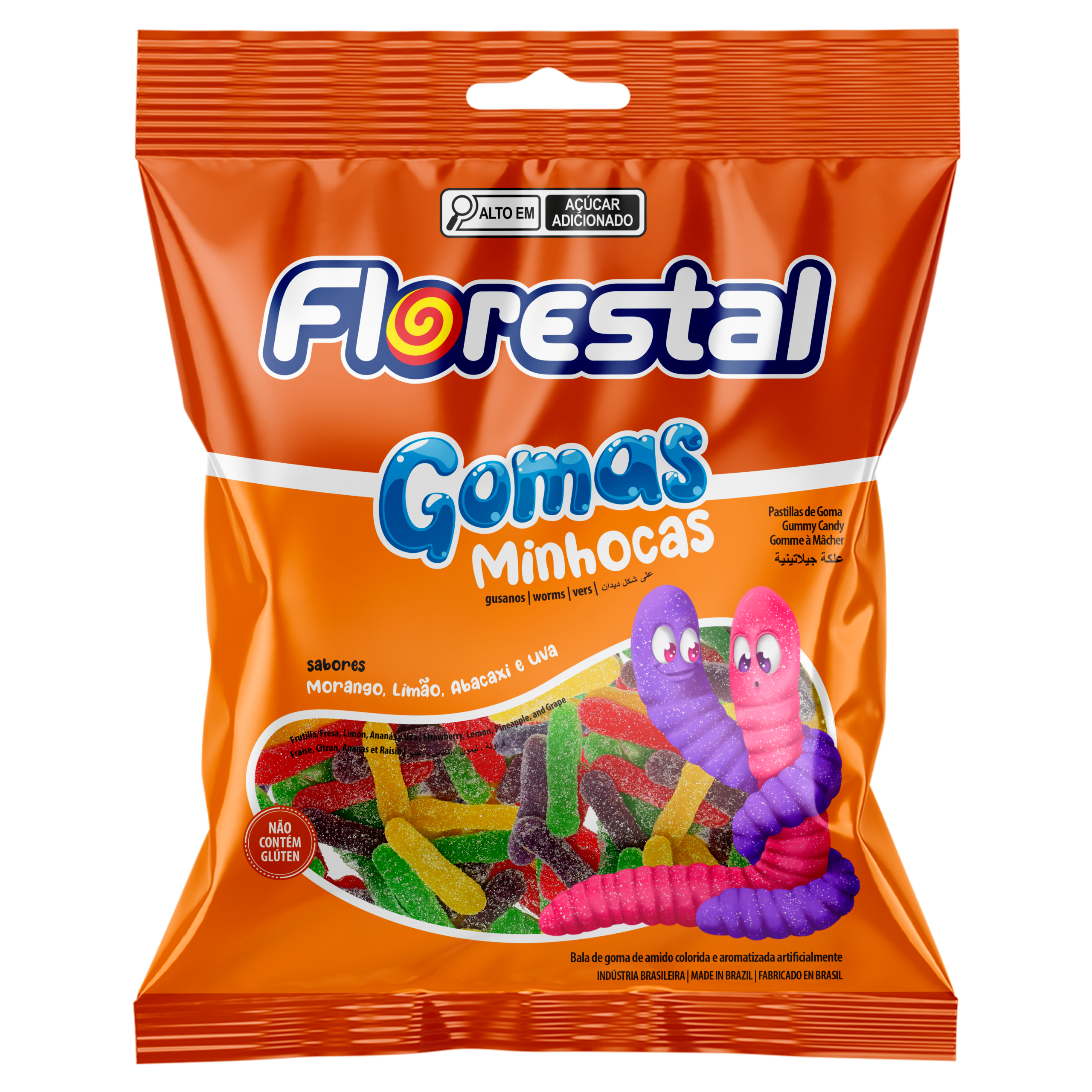 Florestal Gomas Jelly Candy - Worms - 150gx36