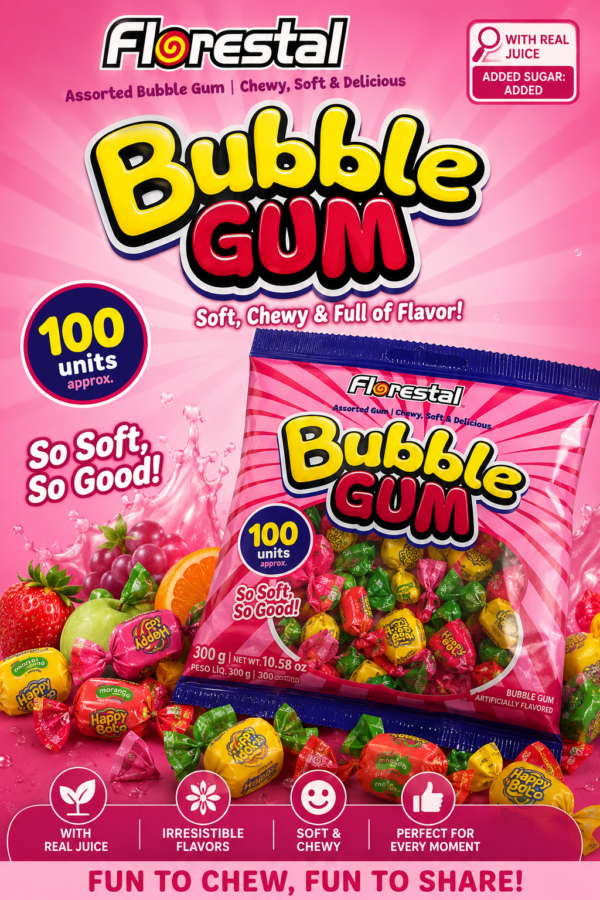 Florestal Bubble Gum - 100pcs
