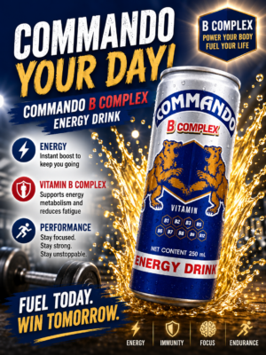 Commando Energy Drinks 250ml X 24 Units