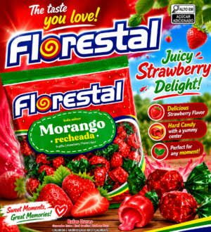 Florestal Morango Hard Candy (Strawberry)